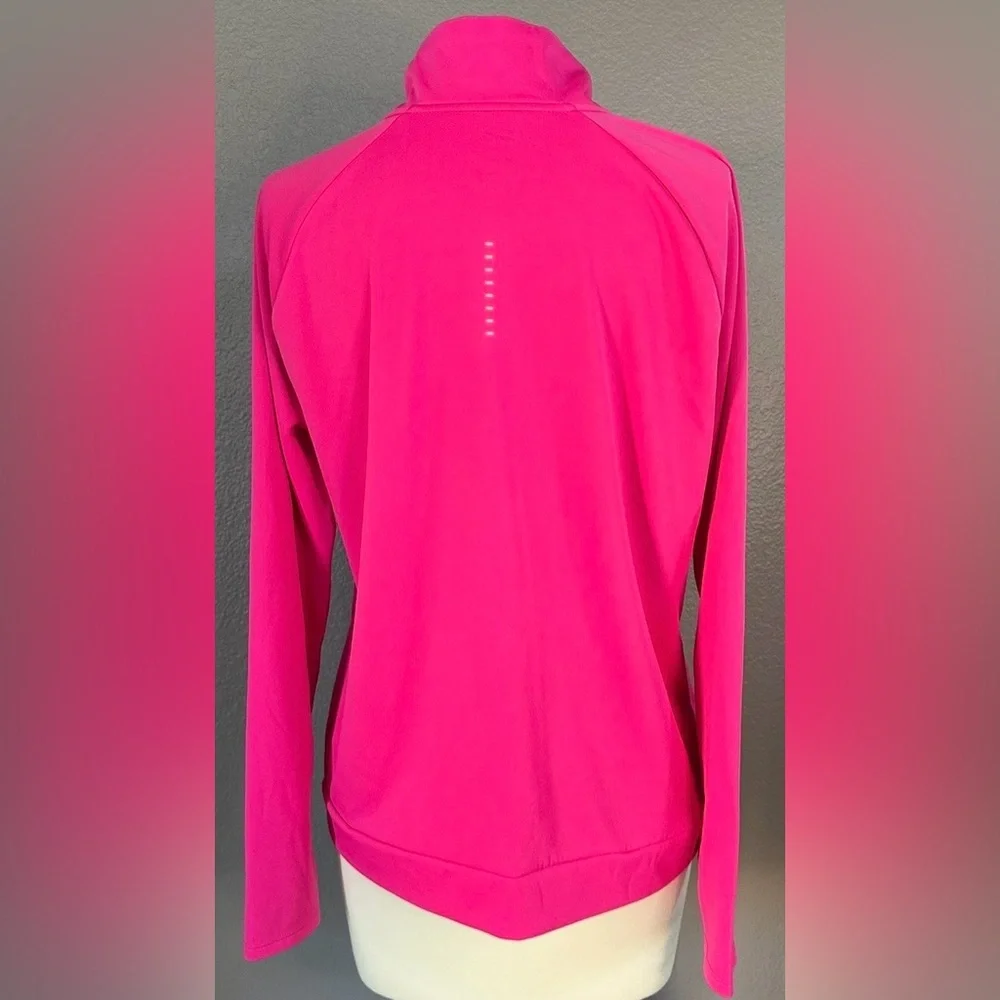 Nike Pro Dri-FIT Women's M Pink Half-Zip Pullover Athletic Running Baselayer Top